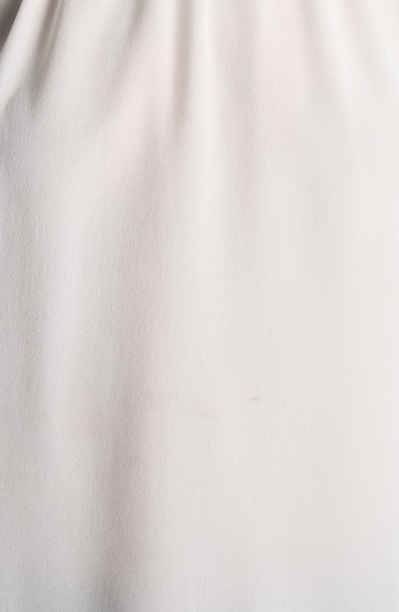 McQueen Lace Insert Silk Crêpe de Chine Top, Alternate, color, Light Ivory