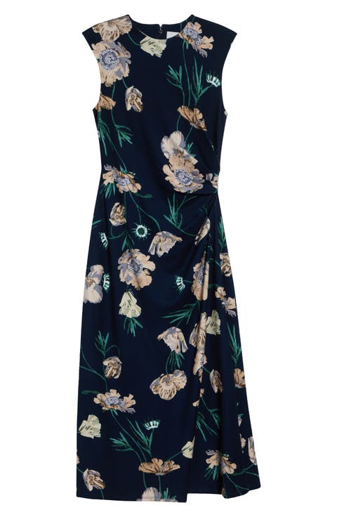 Floral Ponte Midi Dress