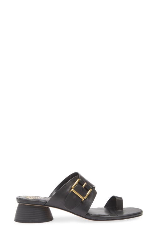 Vince Camuto Lenqua Toe Loop Block Heel Sandal In Black
