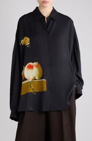 Dries Van Noten Casia Graphic Oversized Shirt