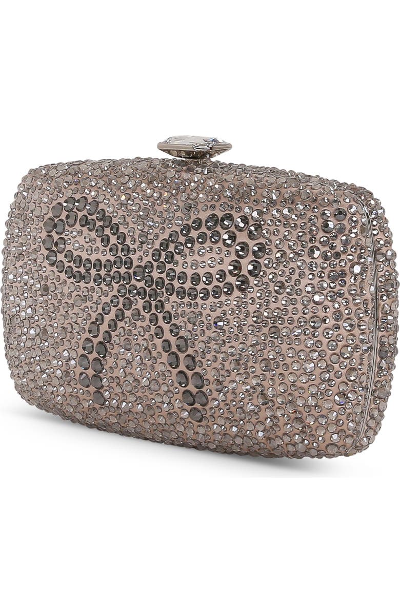 BADGLEY MISCHKA Sheena Crystal Box Clutch, Alternate, color, Smoke Diamond