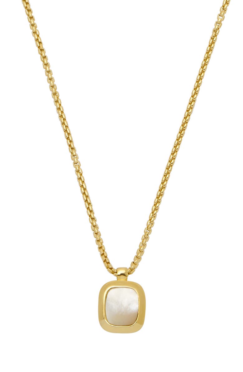 Estella Bartlett Mother-of-Pearl Tablet Pendant Necklace, Main, color, Gold