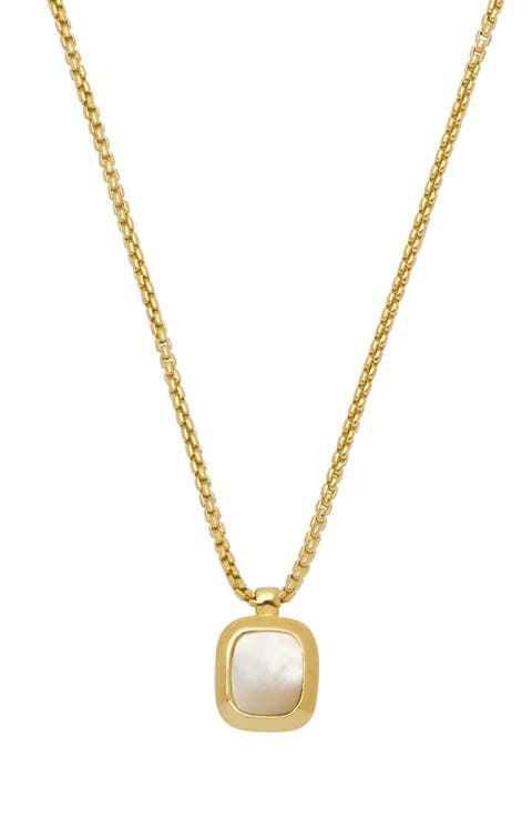 Mother-of-Pearl Tablet Pendant Necklace