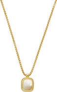 Estella Bartlett Mother-of-Pearl Tablet Pendant Necklace