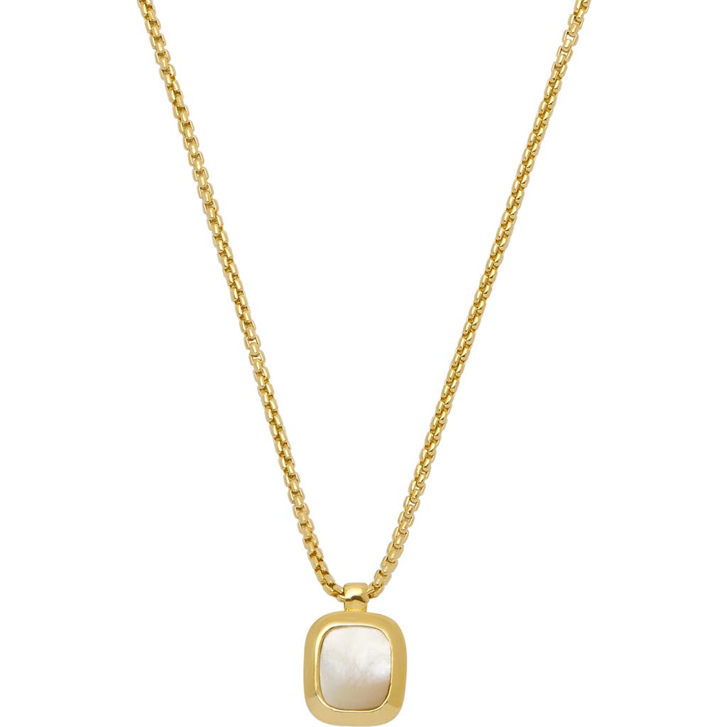 Estella Bartlett Mother-of-pearl Tablet Pendant Necklace In Gold