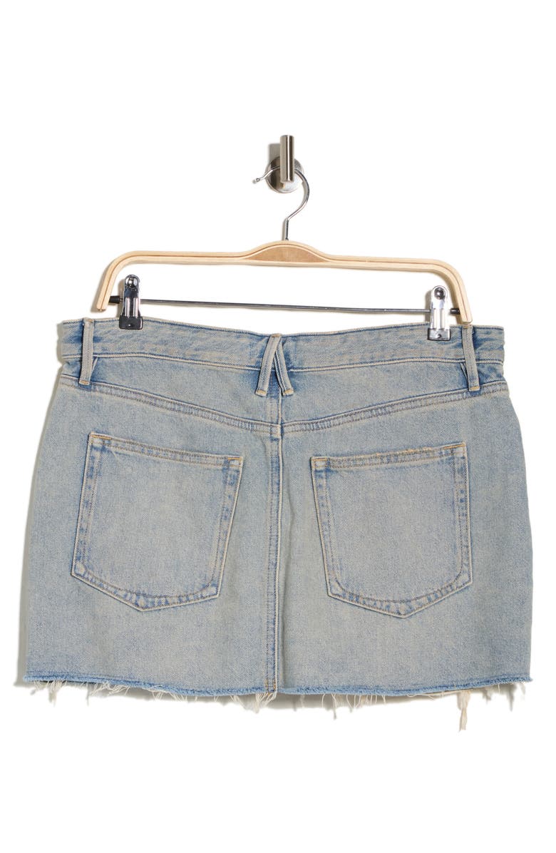 Good American The Khlo Denim Miniskirt, Alternate, color, Indigo1066