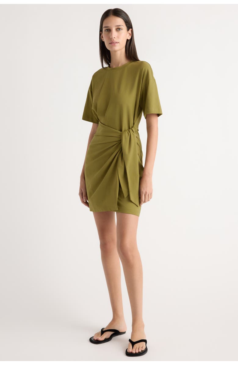 Modern Citizen Fallon Organic Cotton T-Shirt Wrap Dress, Alternate, color, Acid Green