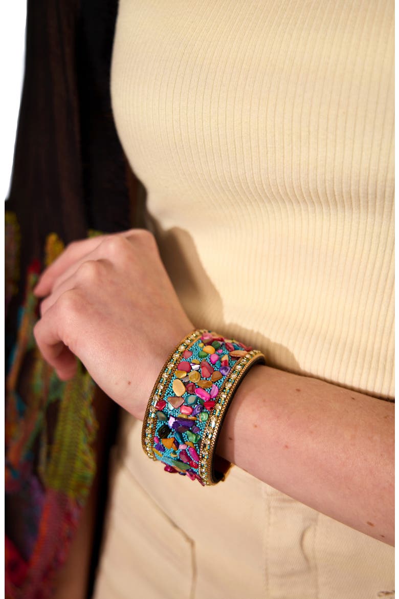 Gravel Beaded Bracelet, Alternate, color, MULTI