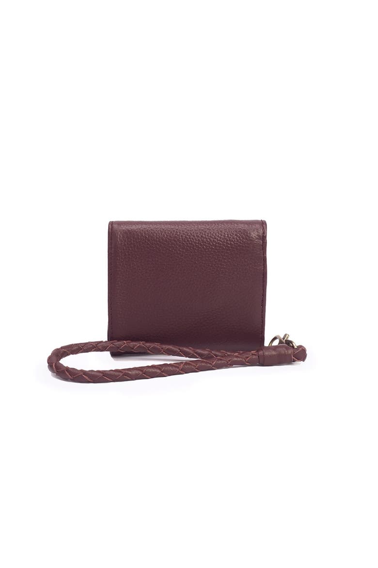 Leather Trifold Wallet, Alternate, color, Burgundy