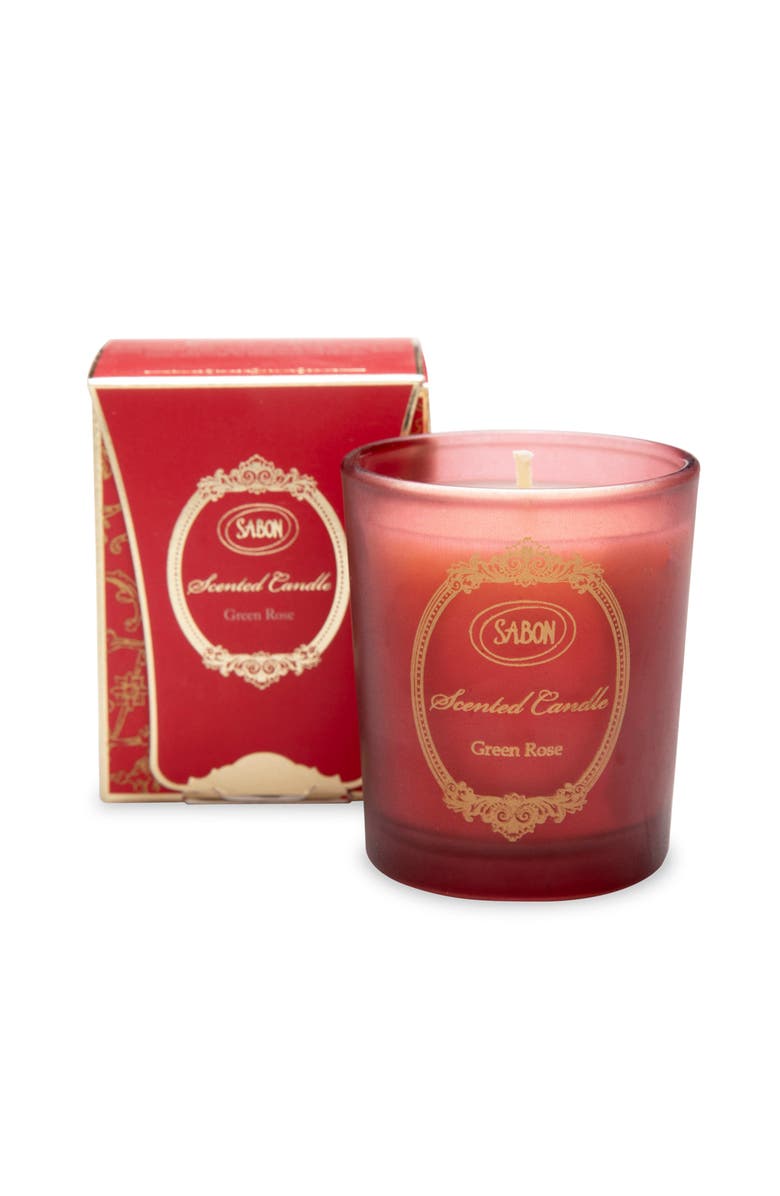 SABON Candle Glass Green Rose, Alternate, color, 60 Gr