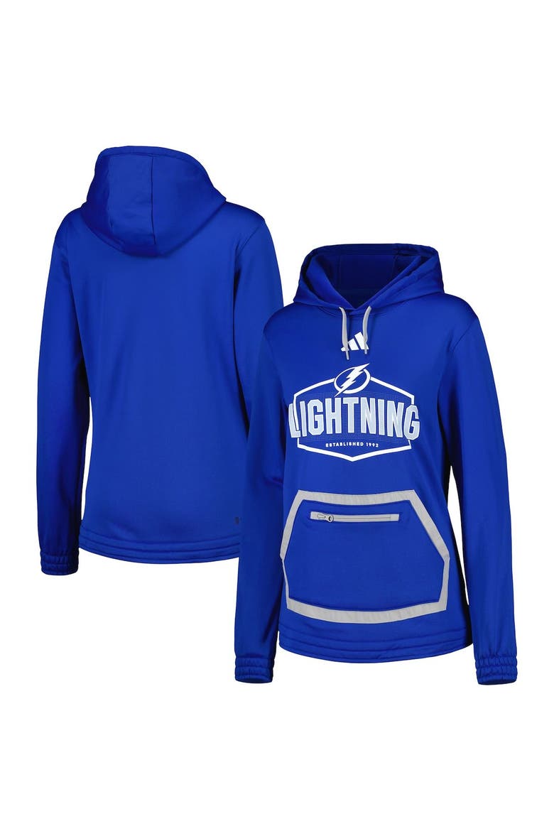 Women's adidas Blue Tampa Bay Lightning Team Pullover Hoodie, Main, color, Blue