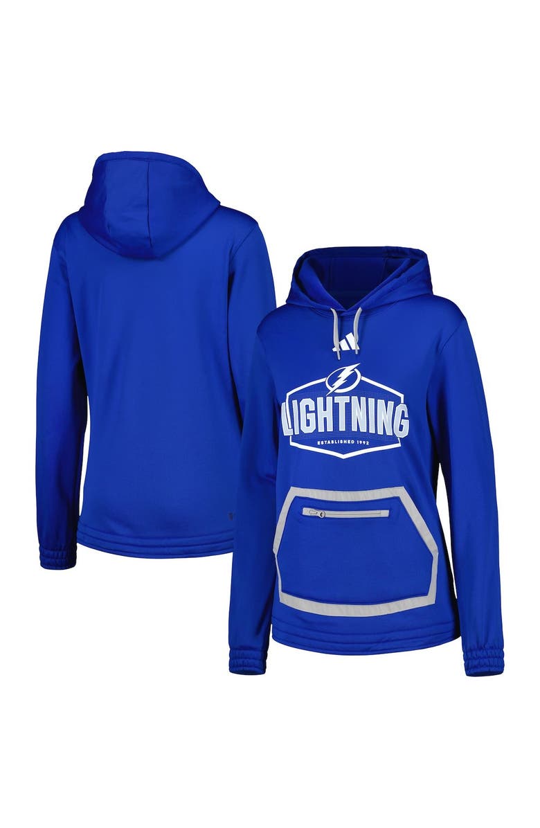adidas Women's adidas Blue Tampa Bay Lightning Team Pullover Hoodie, Main, color, Blue