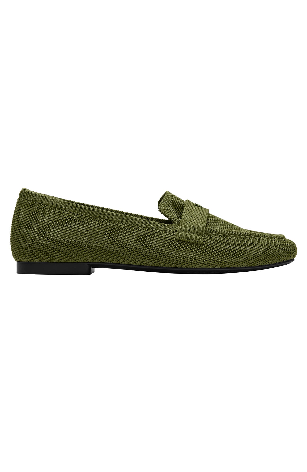 Silvie Square-Toe Icon Loafers, Alternate, color, OLIVE DRAB BONED