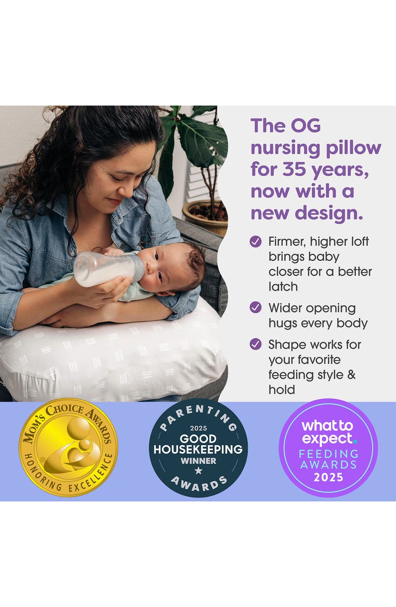 Boppy Nursing Pillow, Alternate, color, Tan Checkered Stripe