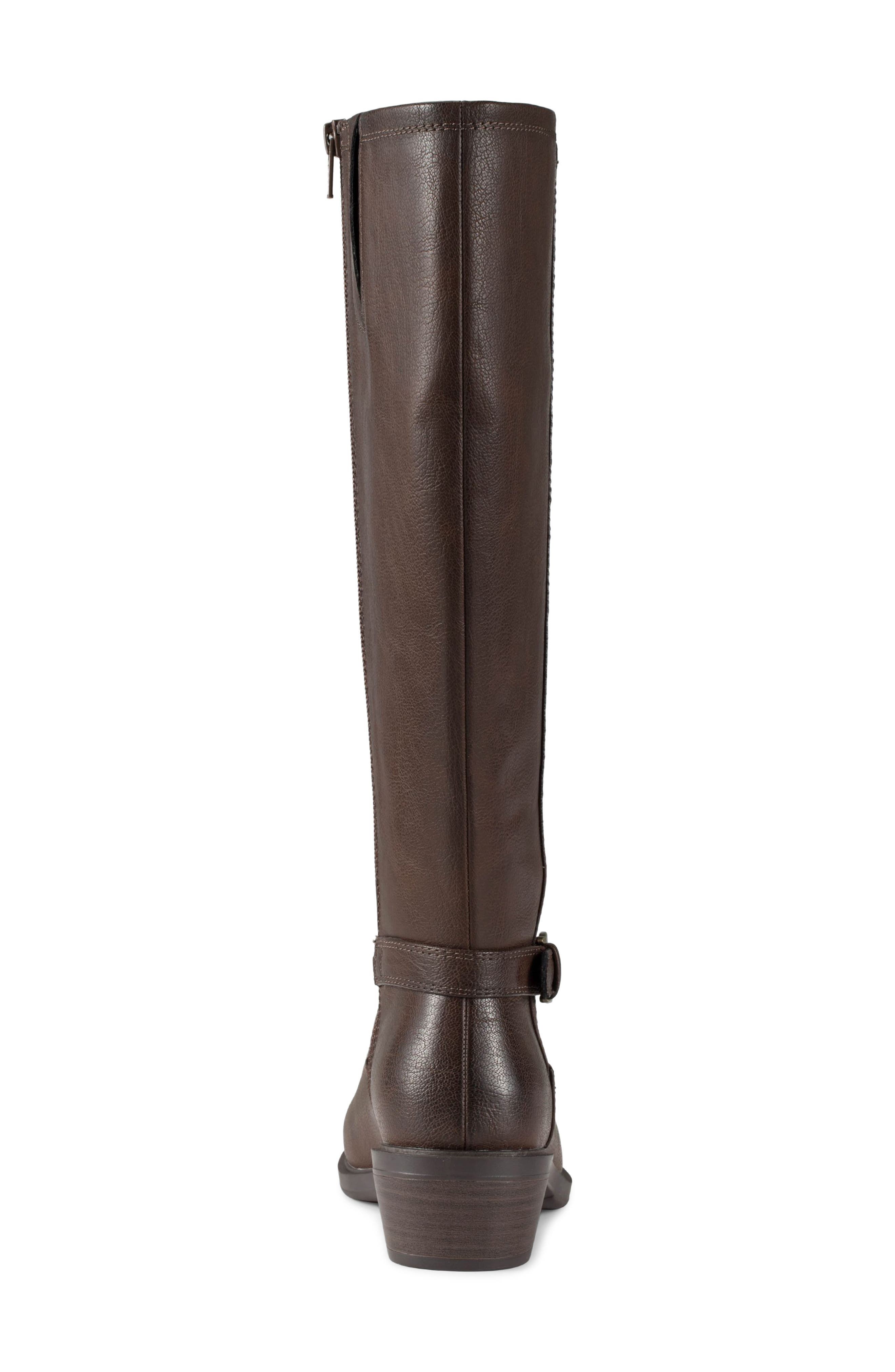 Nena Riding Boot - Wide Calf, Alternate, color, DARK BROWN