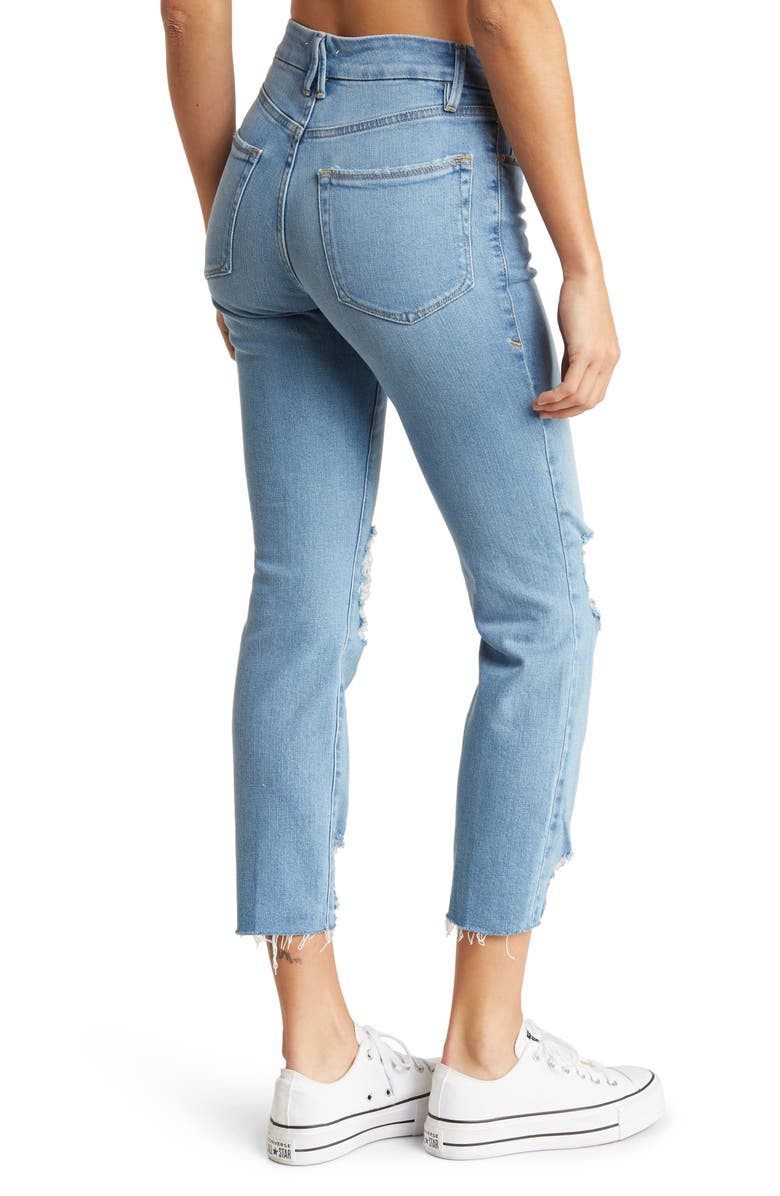 Good American Good Classic Straight Leg Jeans, Alternate, color,