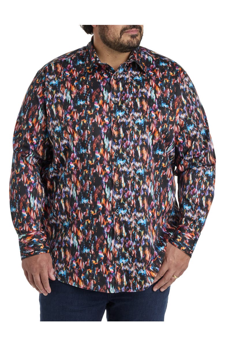 Robert Graham DXL Big & Tall Bratton Sport Shirt, Alternate, color, Multi