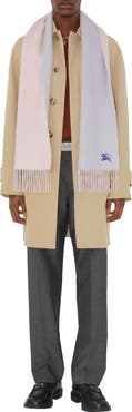 Burberry Embroidered EKD Reversible Cashmere Scarf