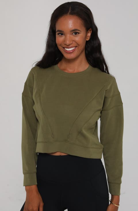 Lyah Softstreme Oversized Cropped Nursing Crew