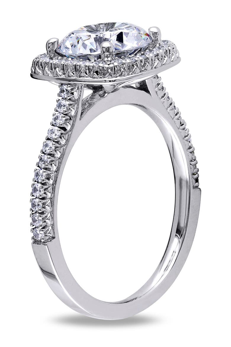 Sterling Silver CZ Cushion Halo Ring, Alternate, color, SILVER