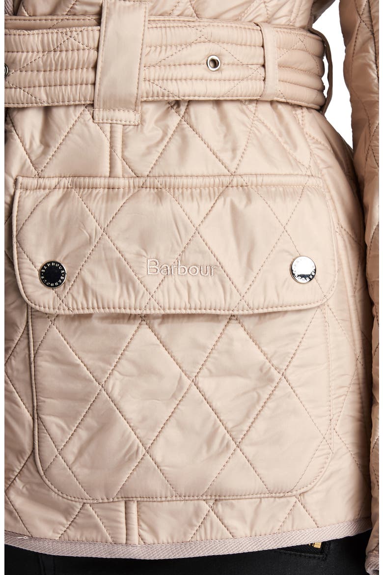 Water Resistant Polarquilt Moto Jacket, Alternate, color, OYSTER