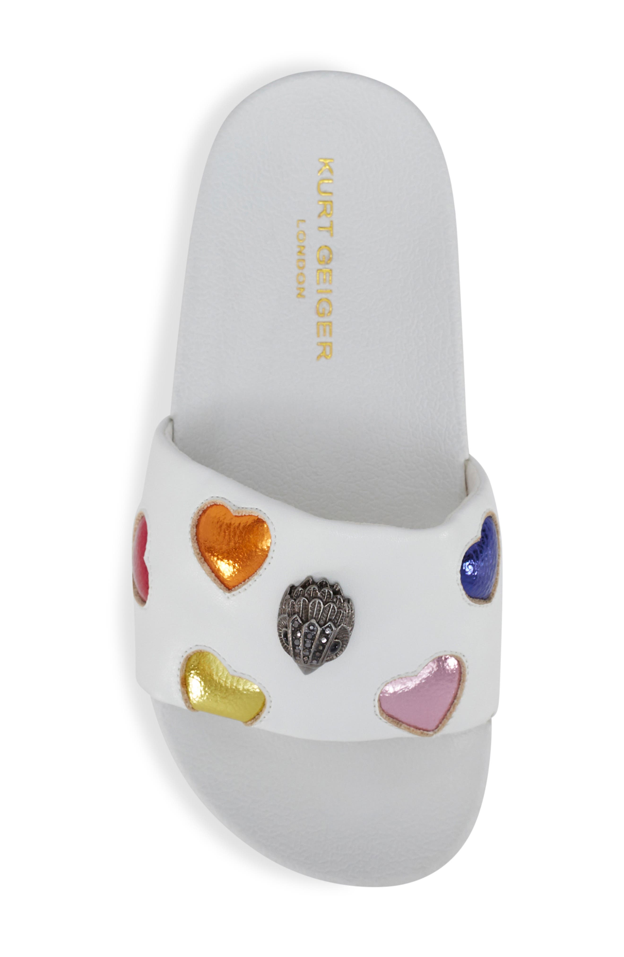 Kurt Geiger London Kids' Mini Meena Eagle Slide Sandal, Alternate, color, White