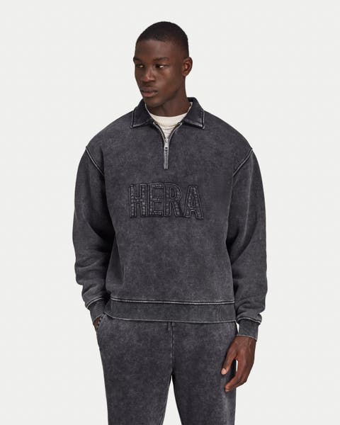 Faded Long Sleeve  1/4 Zip Sweatshirt
