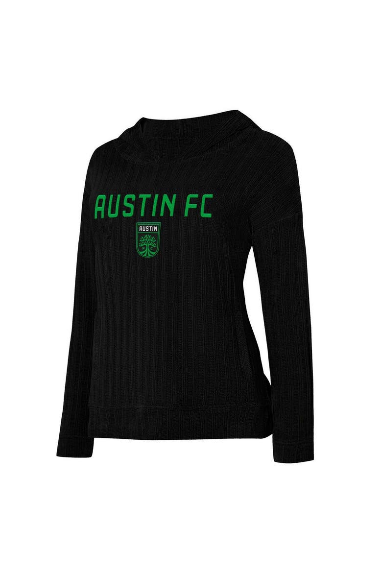 Women's Concepts Sport  Black Austin FC Linger Long Sleeve Hooded Top, Main, color, Black
