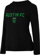 CONCEPTS SPORT Women's Concepts Sport  Black Austin FC Linger Long Sleeve Hooded Top
