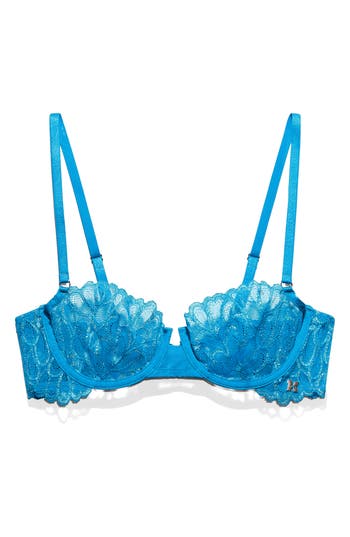 Savage X Fenty Savage Not Sorry Unlined Balconette Bra In Blue