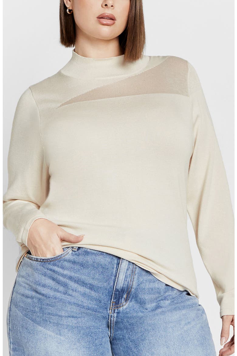 Reign Mock Neck Sweater, Main, color, OAT