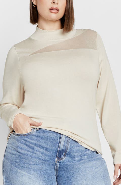 Reign Mock Neck Sweater (Plus)