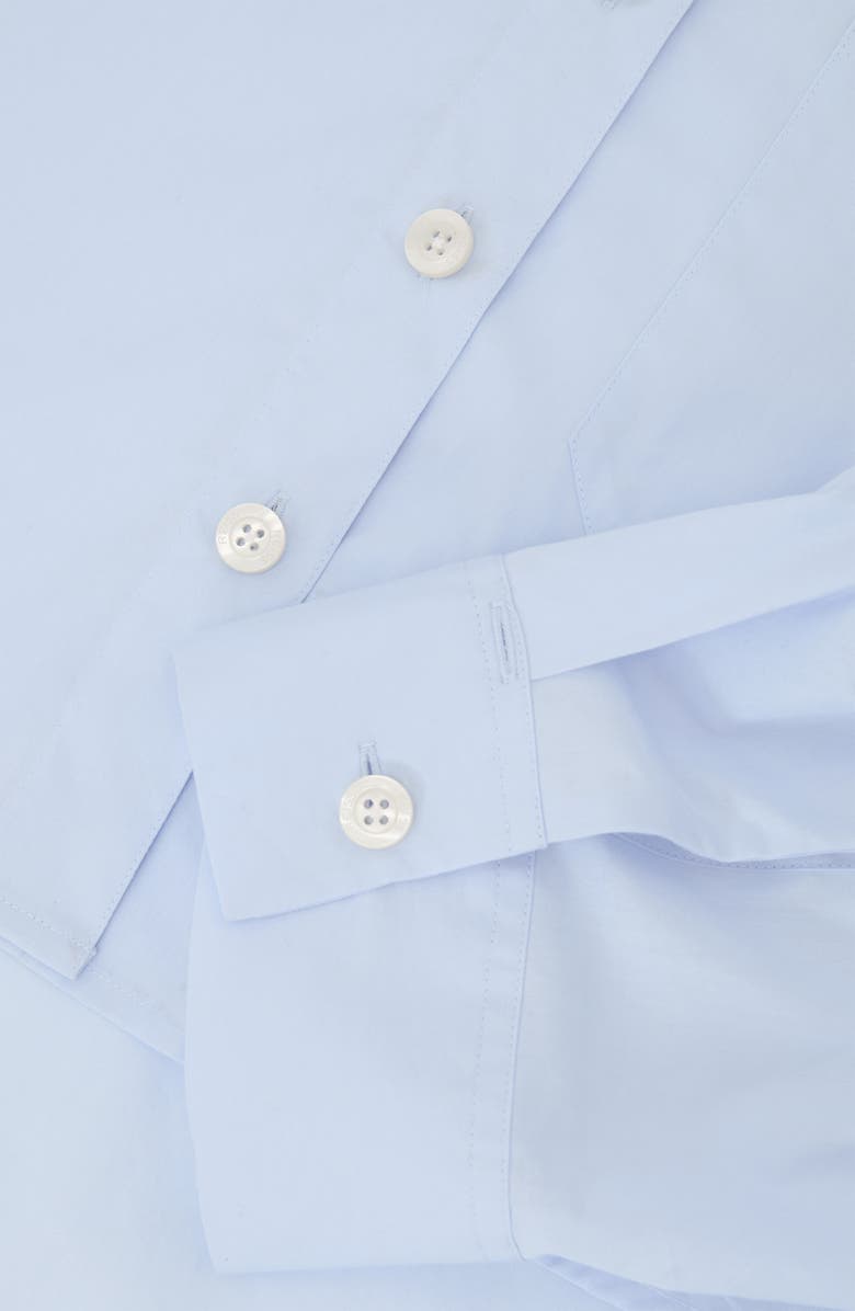 Reiss Solenge Boxy Cotton Button-Up Shirt, Alternate, color, Blue