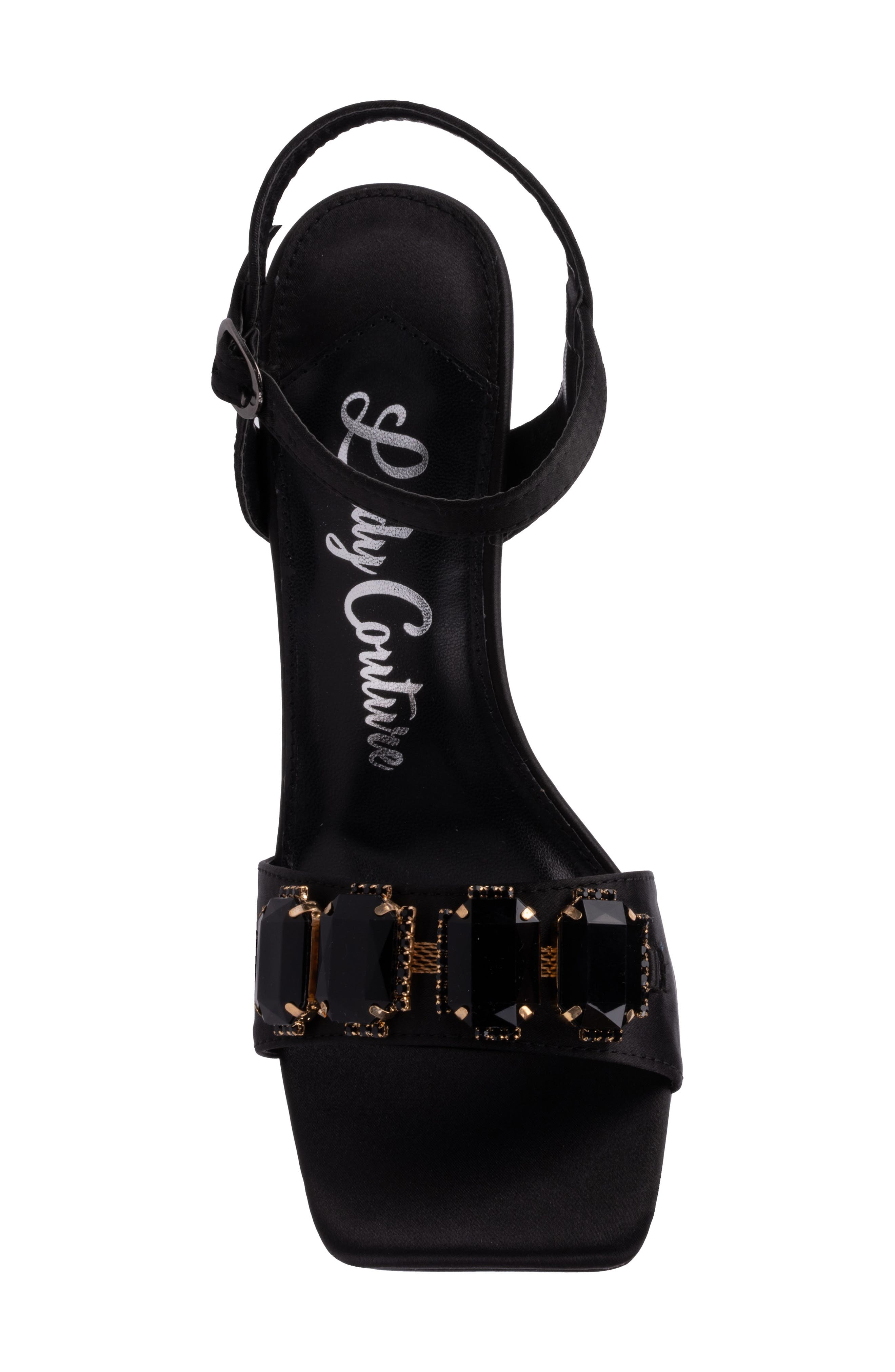 LADY COUTURE Rhinestone Ankle Strap Sandal, Alternate, color, 