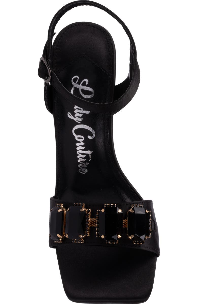 LADY COUTURE Rhinestone Ankle Strap Sandal, Alternate, color,