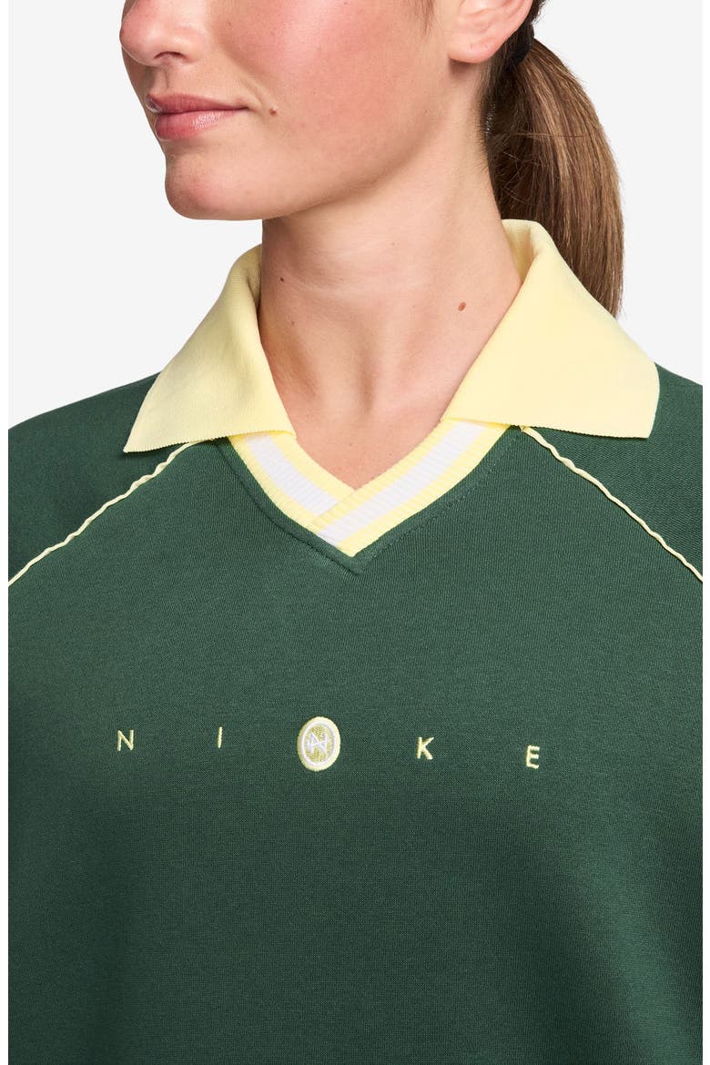 Sportswear Phoenix Johnny Collar Fleece Sweatshirt, Alternate, color, 323 FIR/ALBSTR