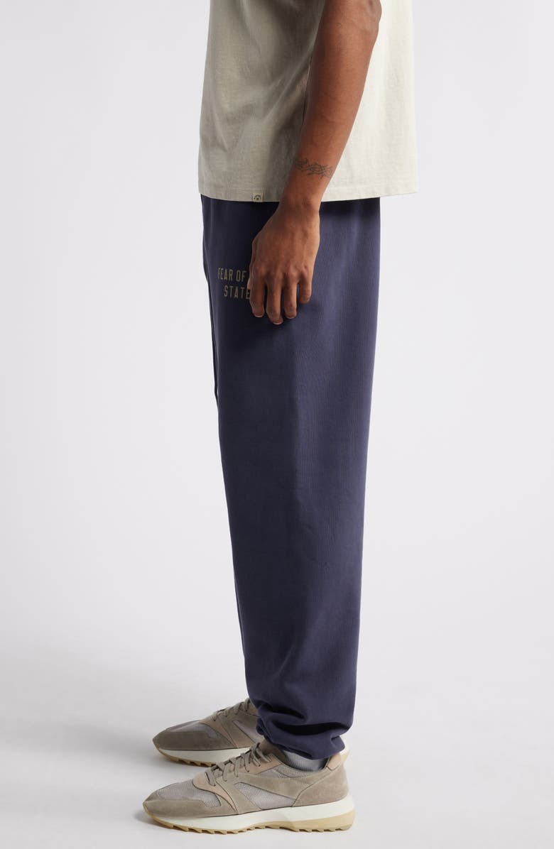 Fear of God Essentials Cotton Blend Heavy Fleece Soccer Sweatpants, Alternate, color, Marine