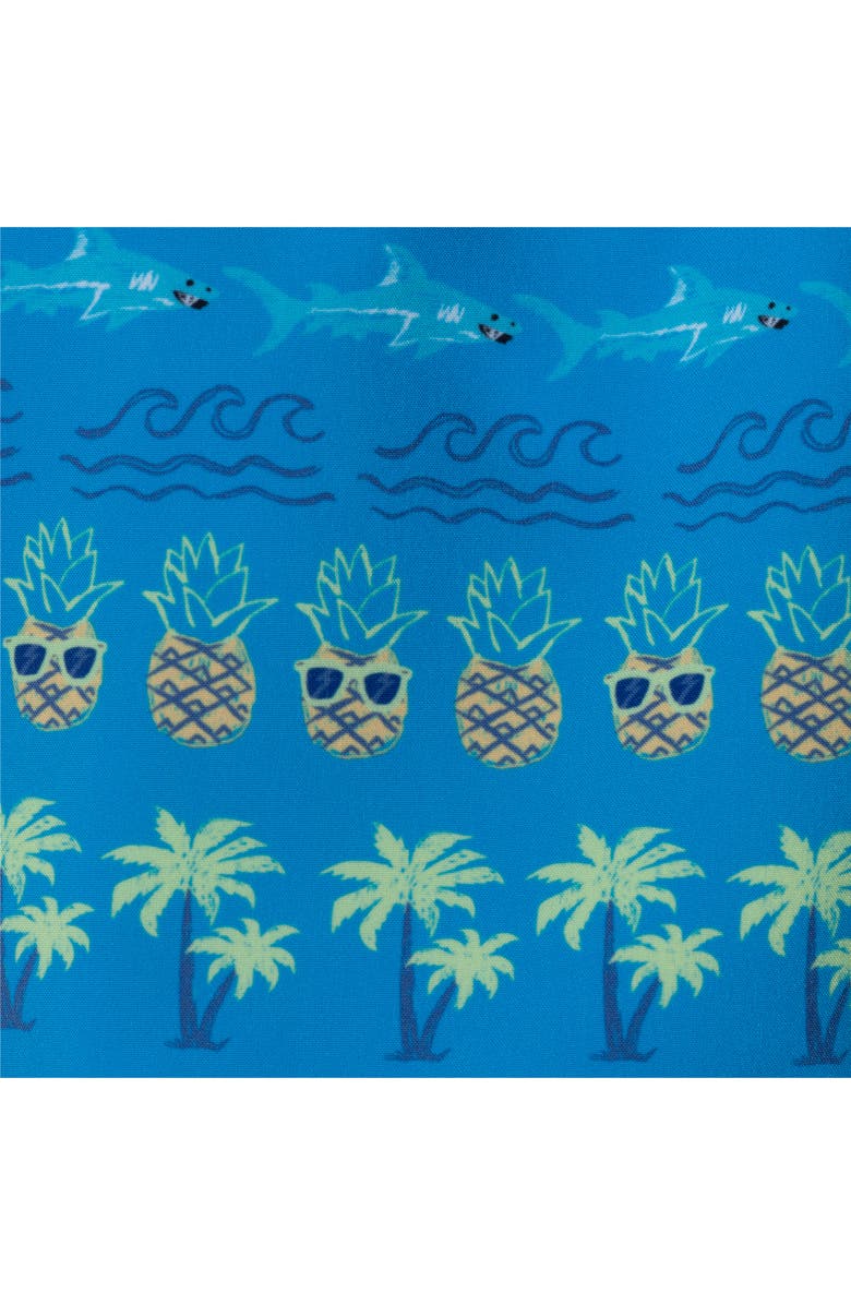 Andy & Evan Long Sleeve Two-Piece Rashguard Swimsuit, Alternate, color, White Lime