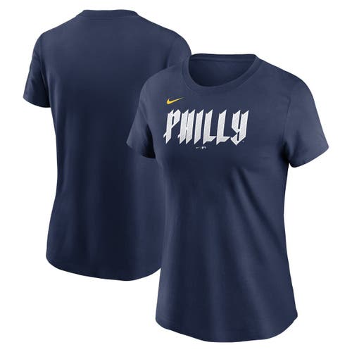 Nike Navy Philadelphia Phillies 2024 City Connect Wordmark T-shirt In Navy