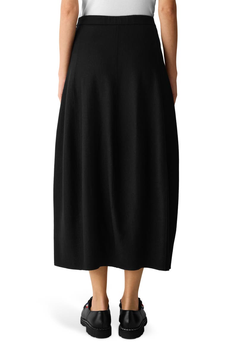 Wool Lantern Skirt, Alternate, color, BLACK
