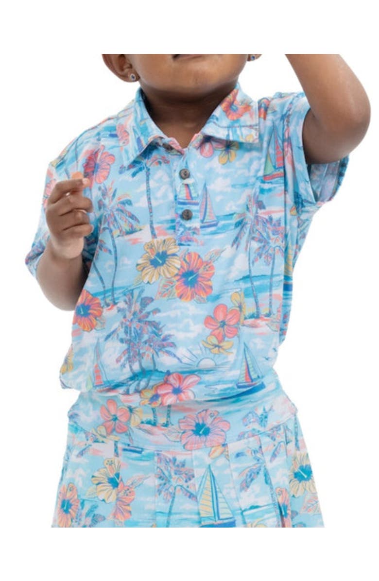 Kenny Flowers The BVIs - Unisex Kids Golf Shirt, Alternate, color, Blue