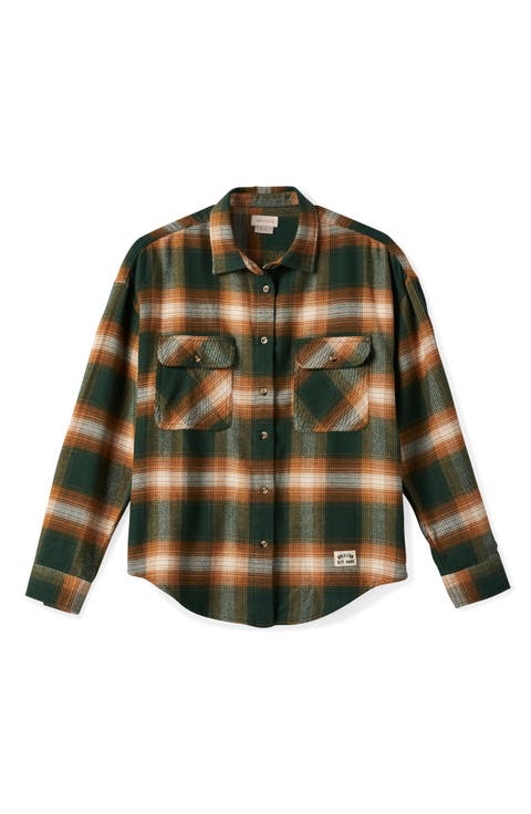 Bowery Plaid Flannel Button-Up Shirt