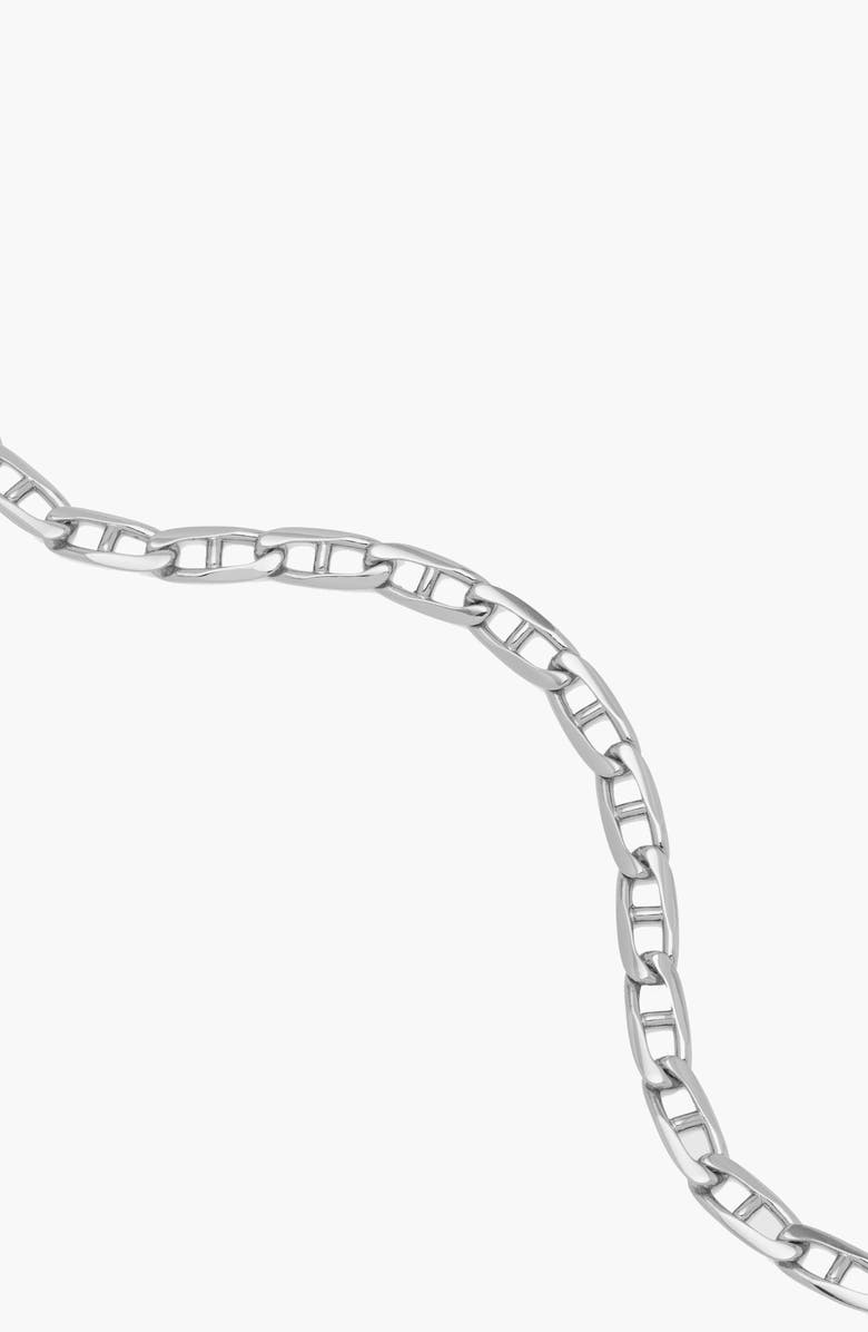 YOJ Figaro Cut Chain In Silver, Alternate, color, Silver