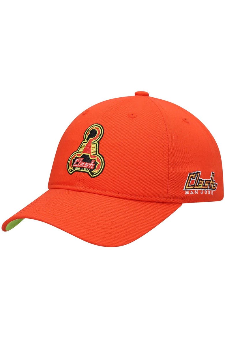 Men's Mitchell & Ness Orange San Jose Clash Adjustable Hat, Main, color, Orange