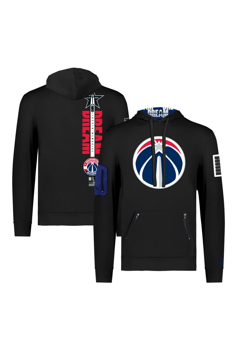 Unisex FISLL x Black History Collection  Black Washington Wizards Pullover Hoodie, Alternate, color, Black