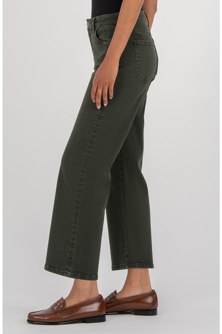 High Waist Ankle Wide Leg Jeans, Alternate, color, SHERWOOD FOREST
