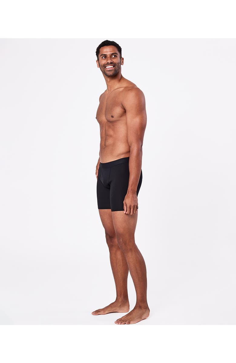 Pact Everyday Extended Boxer Brief 4-Pack Made With Organic Cotton, Alternate, color, Black