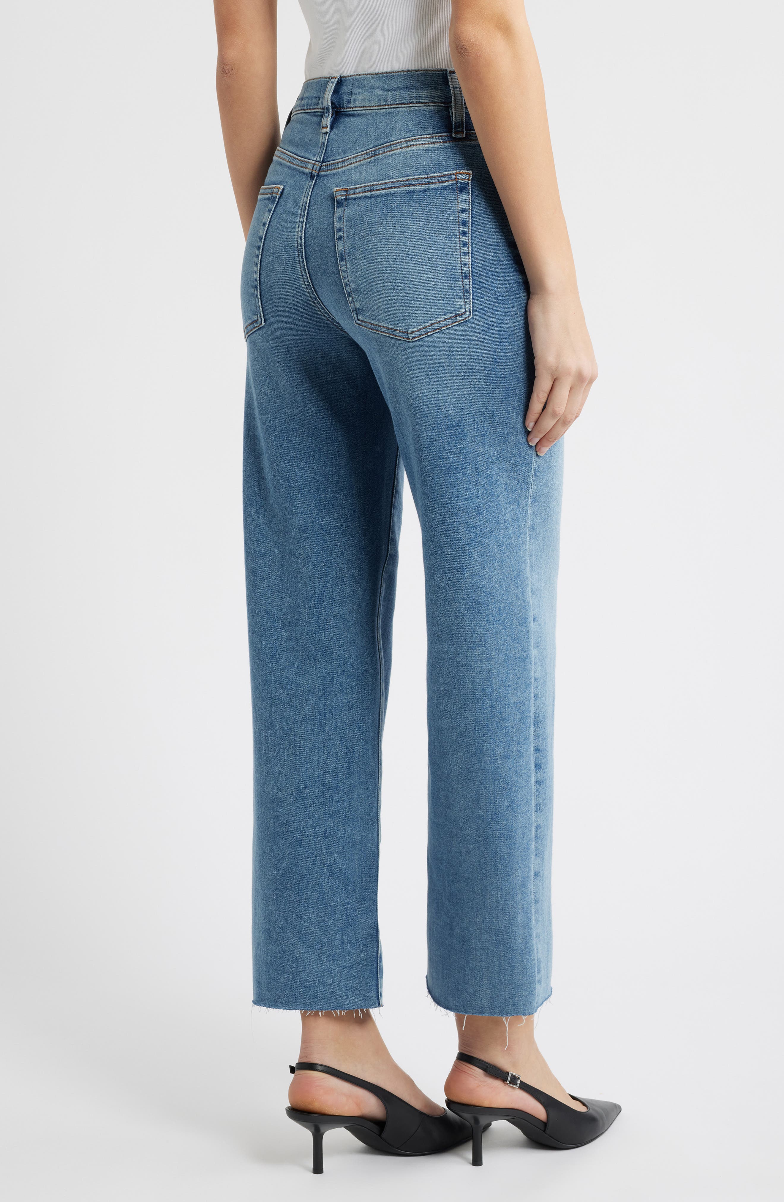 The Mellow Frayed Ankle Straight Leg Jeans - image 2