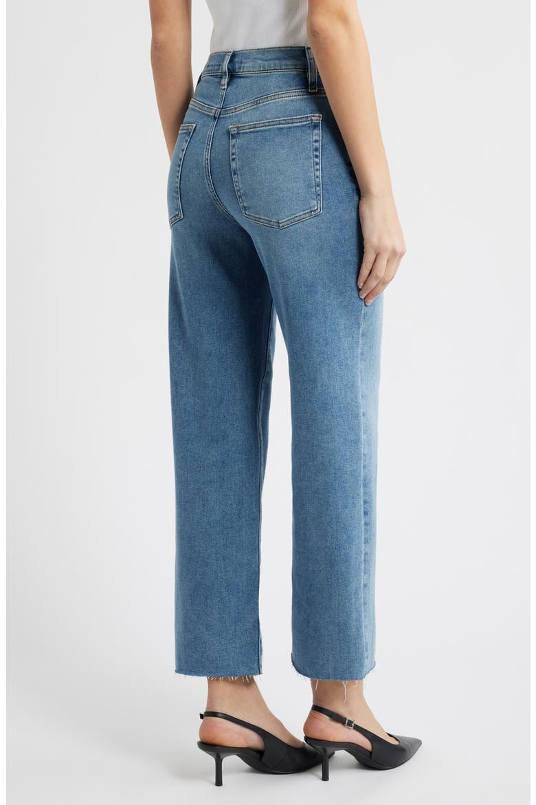 The Mellow Frayed Ankle Straight Leg Jeans, Alternate, color, CLUE RAW AFTER