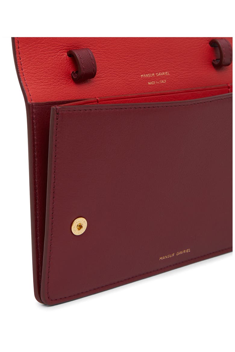 Leather Crossbody Wallet, Alternate, color, CLARET